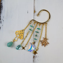 Gold Ear Cuff Charm Crystal Earrings | accessories | Wiccan Center