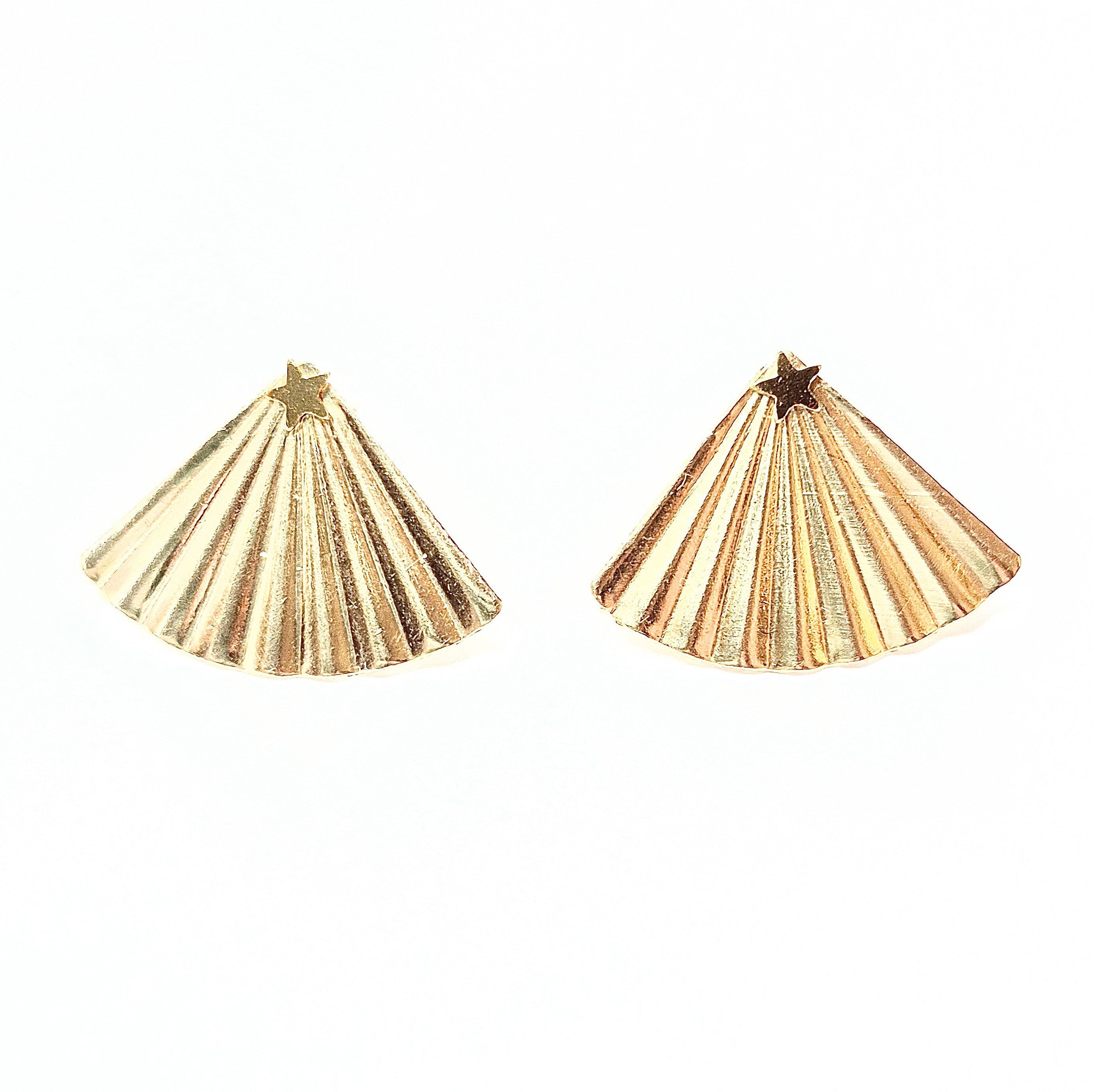 Fan Rhinestone Ear Jacket Earrings