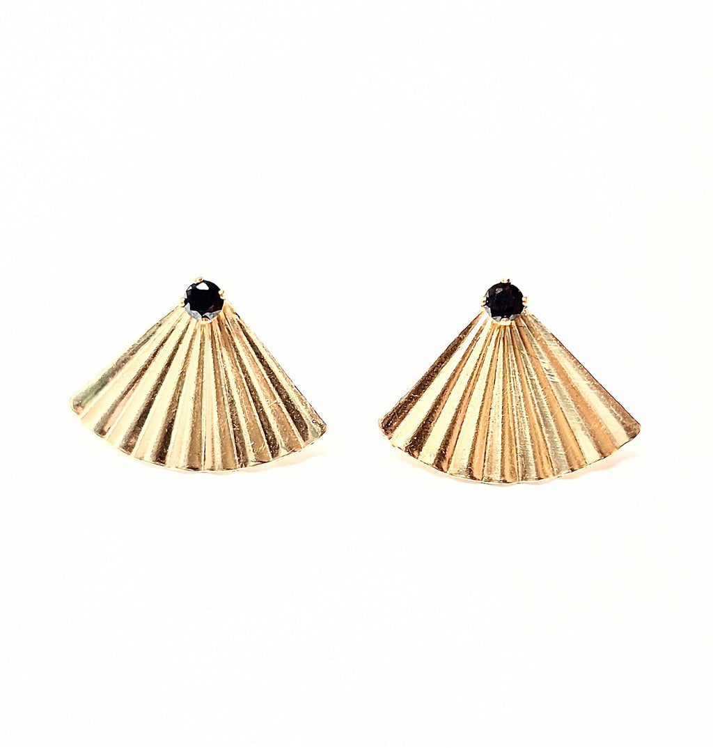 Fan Rhinestone Ear Jacket Earrings | earrings | Wiccan Center