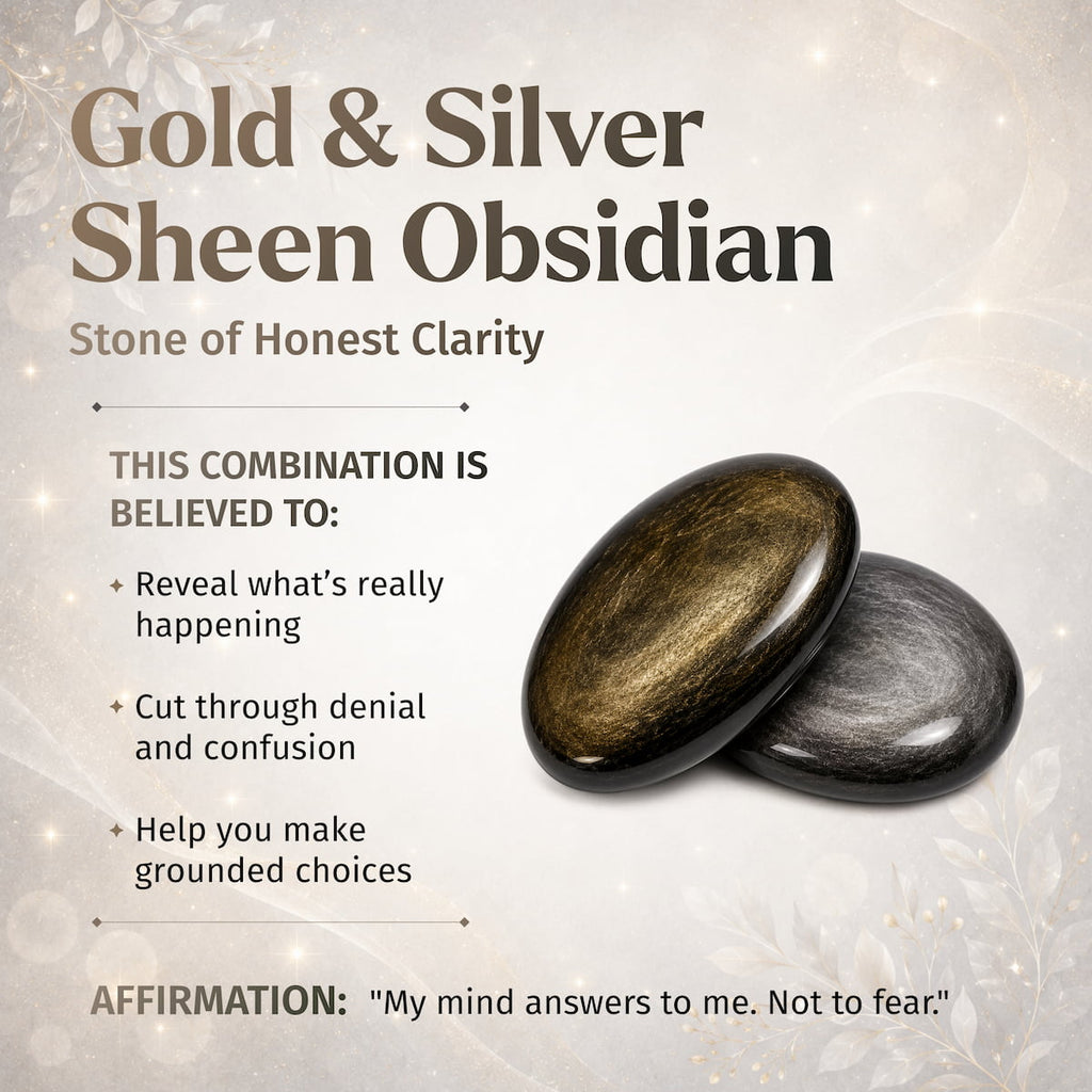 The Upper Hand – Gold & Silver Sheen Obsidian Points | Home Decoration | Wiccan Center