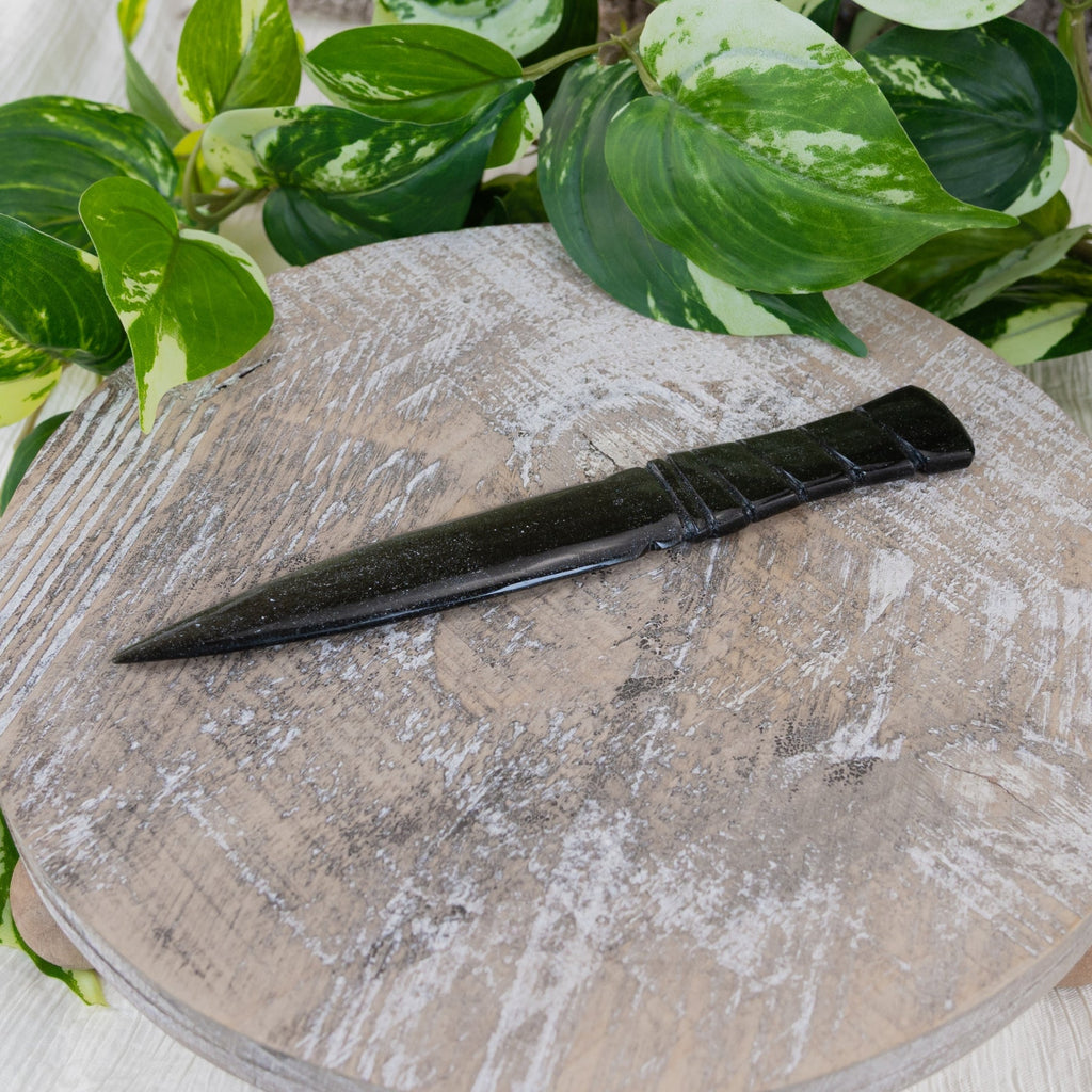 Golden Sheen Knife with Spiral Handle | Religious Items | Wiccan Center