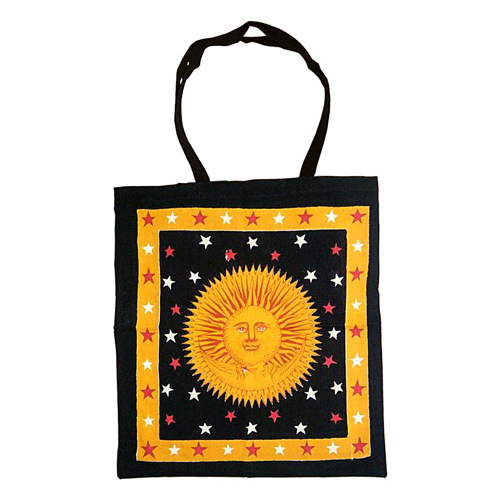 Golden Sun & Moon Tote Bag 18x18" | Tote | Wiccan Center