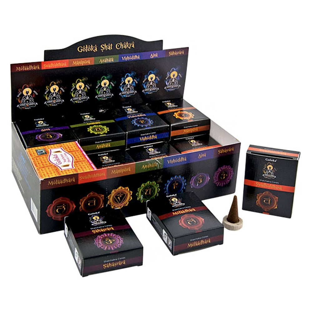 Goloka Shatchakra (Chakra) Incense Cones | Incense | Wiccan Center