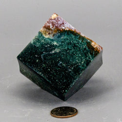 Green Jasper Cube with Cut Corner | Cubes | Wiccan Center