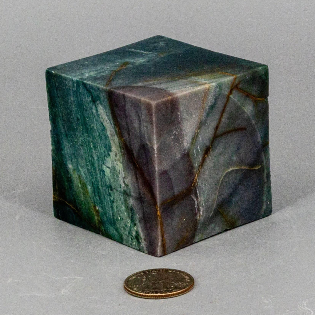 Green Jasper Cube w/t Cut Corner