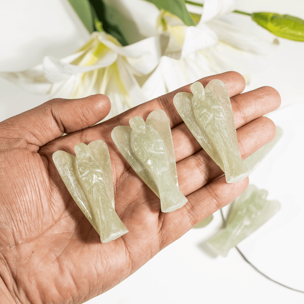 Green Aventurine Crystal Angel Pocket Guardian