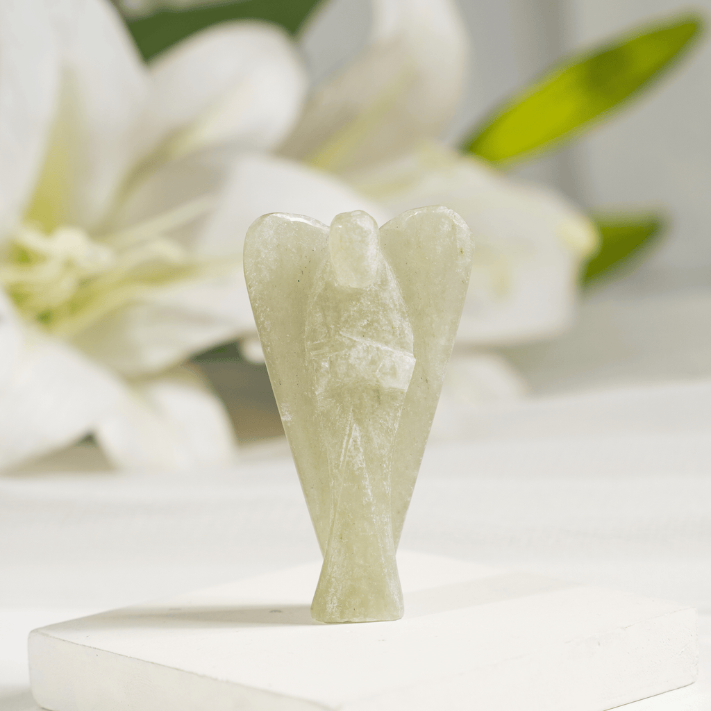 Green Aventurine Crystal Angel Pocket Guardian