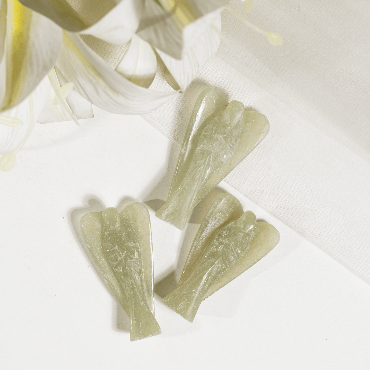 Green Aventurine Crystal Angel Pocket Guardian