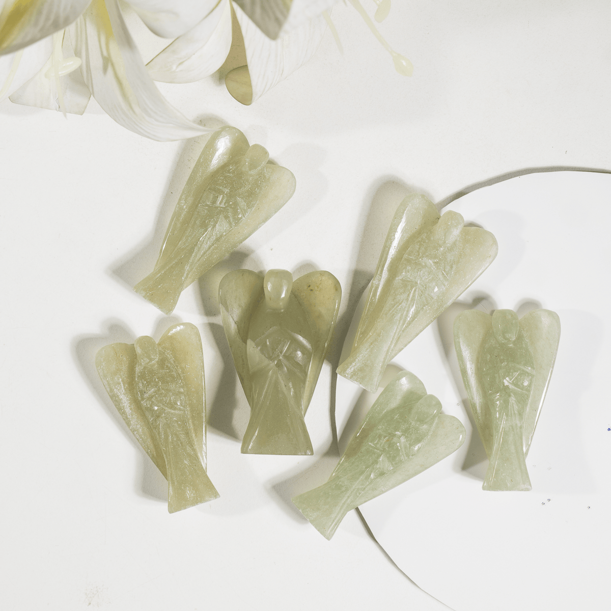 Green Aventurine Crystal Angel Pocket Guardian
