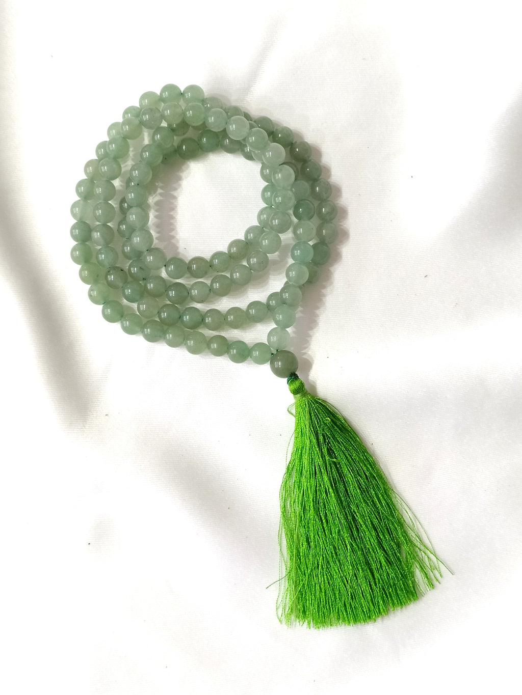 Green Aventurine Gemstone Mala, 108 Prayer Bead Mala.