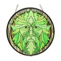 Green Man Glass Suncatcher | Figurine | Wiccan Center