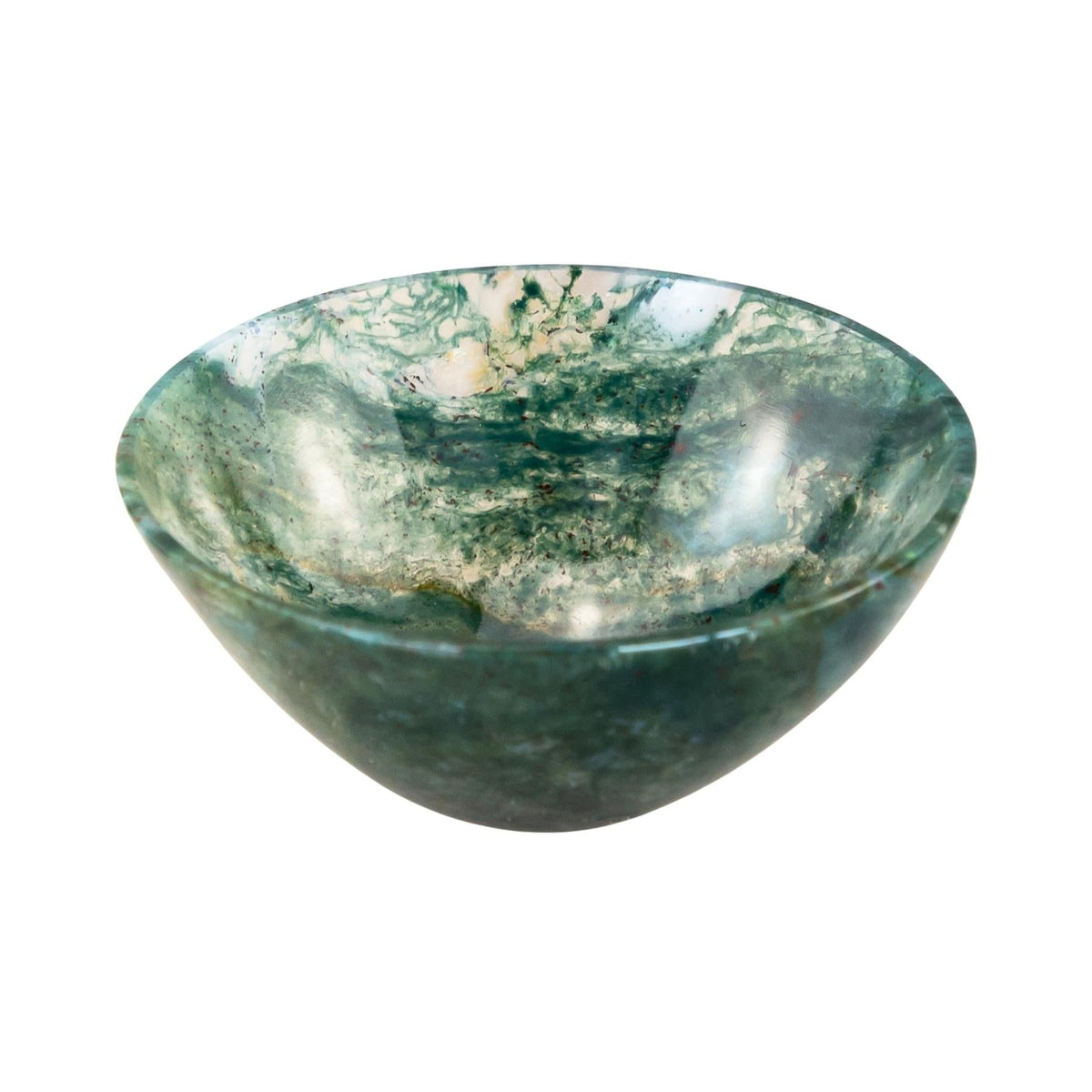 Small Green Moss Agate Bowl | | Wiccan Center