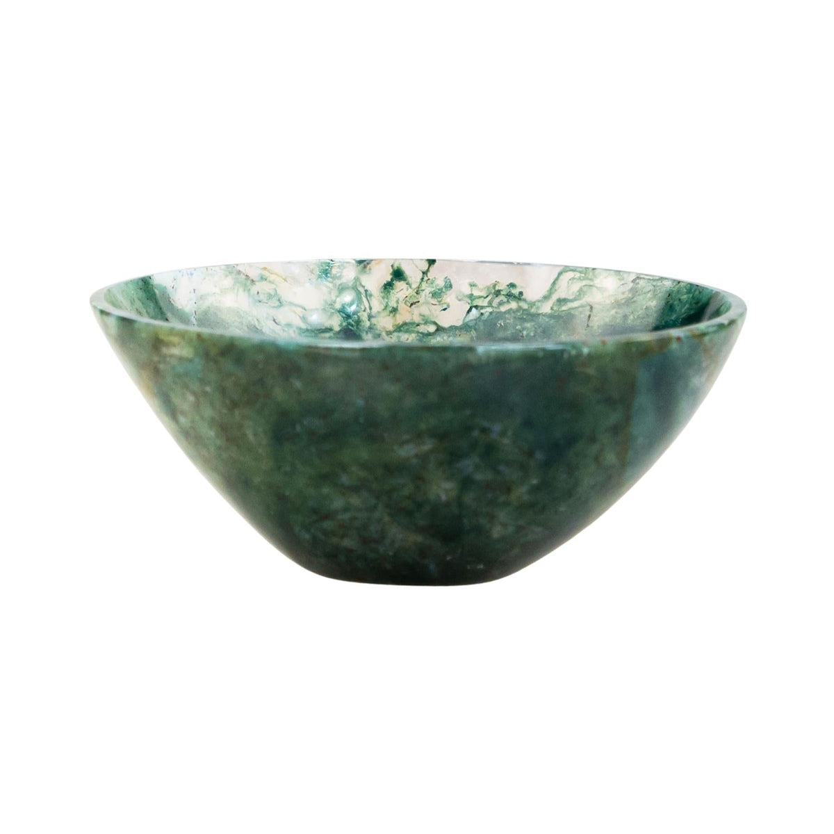 Small Green Moss Agate Bowl | | Wiccan Center