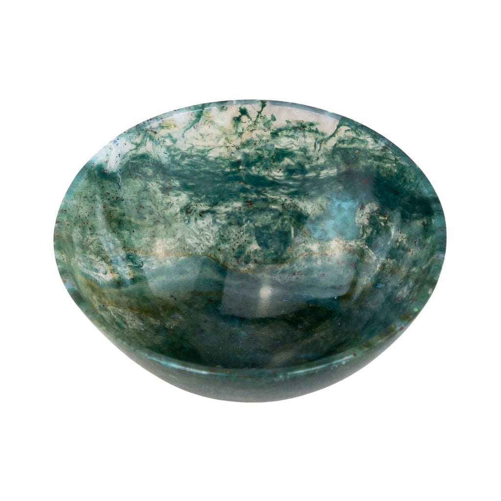 Small Green Moss Agate Bowl | | Wiccan Center