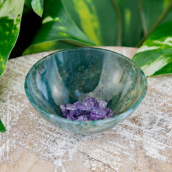 Small Green Moss Agate Bowl | | Wiccan Center