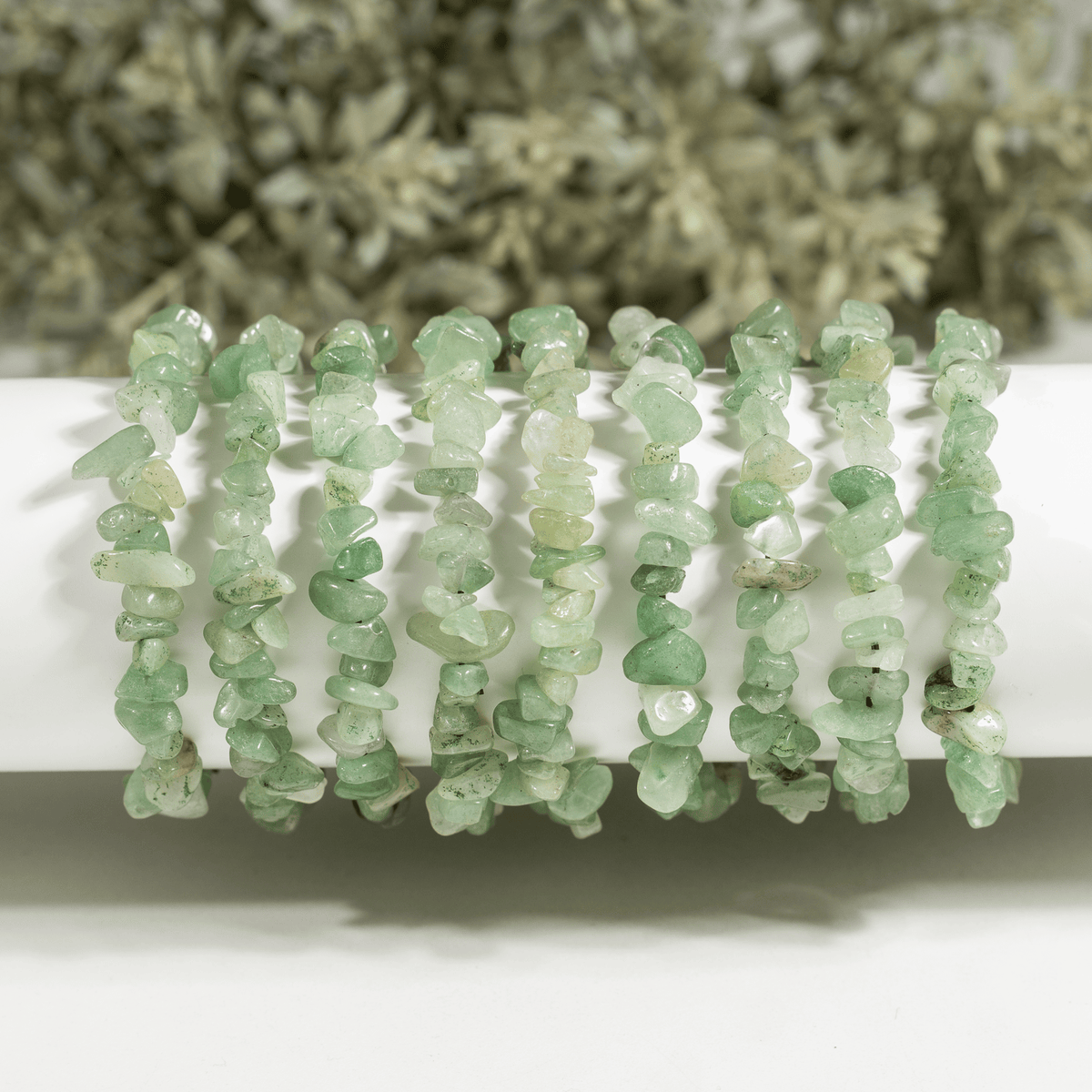 Green Aventurine Chip Bracelet (Attraction and Peace Of Mind)