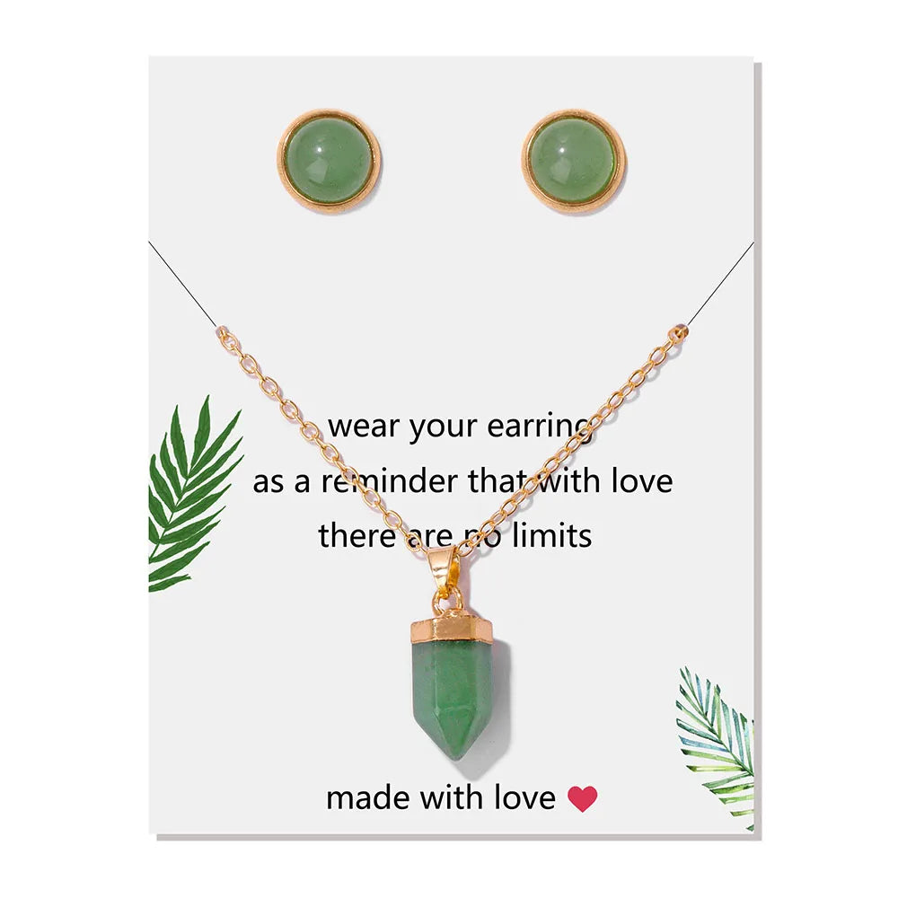 Crystal Point Gold Pendant Necklaces | necklace | Wiccan Center