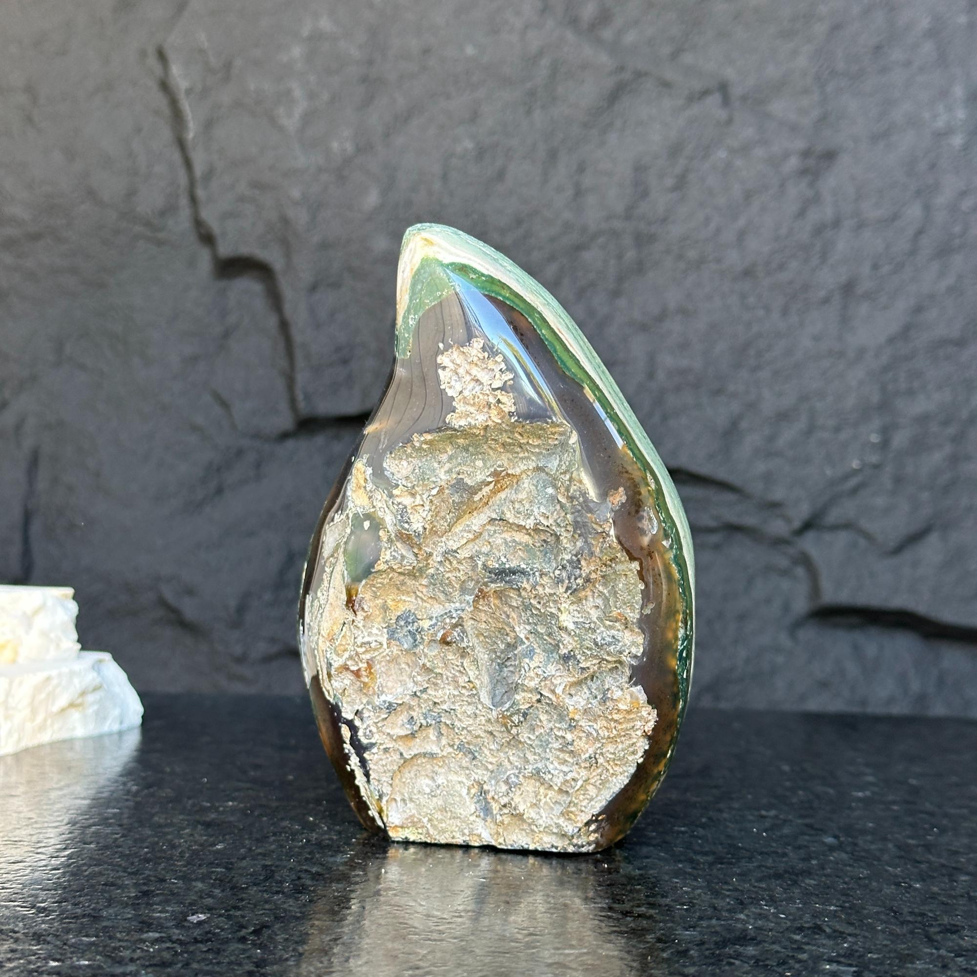 Green Gemstone, perfect trendy gift for crystal lovers, Green Jasper Flame | Rocks & Geodes | Wiccan Center