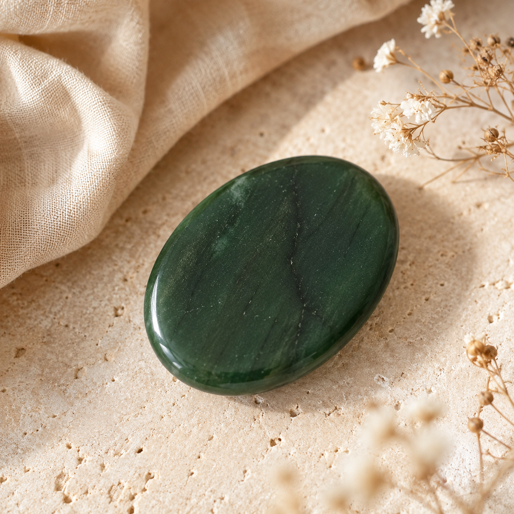 Green Jade Pocket Stones (wisdom and balance)