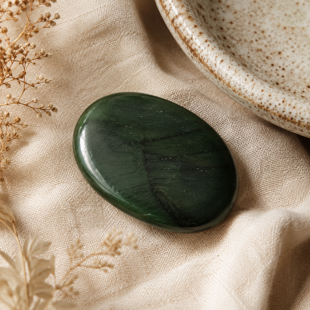 Green Jade Pocket Stones (wisdom and balance)