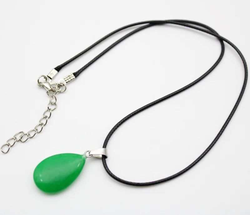 Crystal Teardrop Pendant Necklace | necklace | Wiccan Center