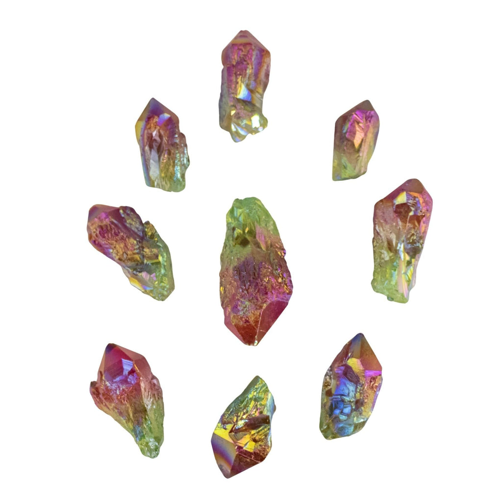 Green & Red Aura Quartz Point 1lb | | Wiccan Center