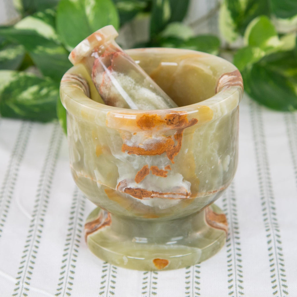 Green Onyx Mortar and Pestle | Mortars & Pestles | Wiccan Center