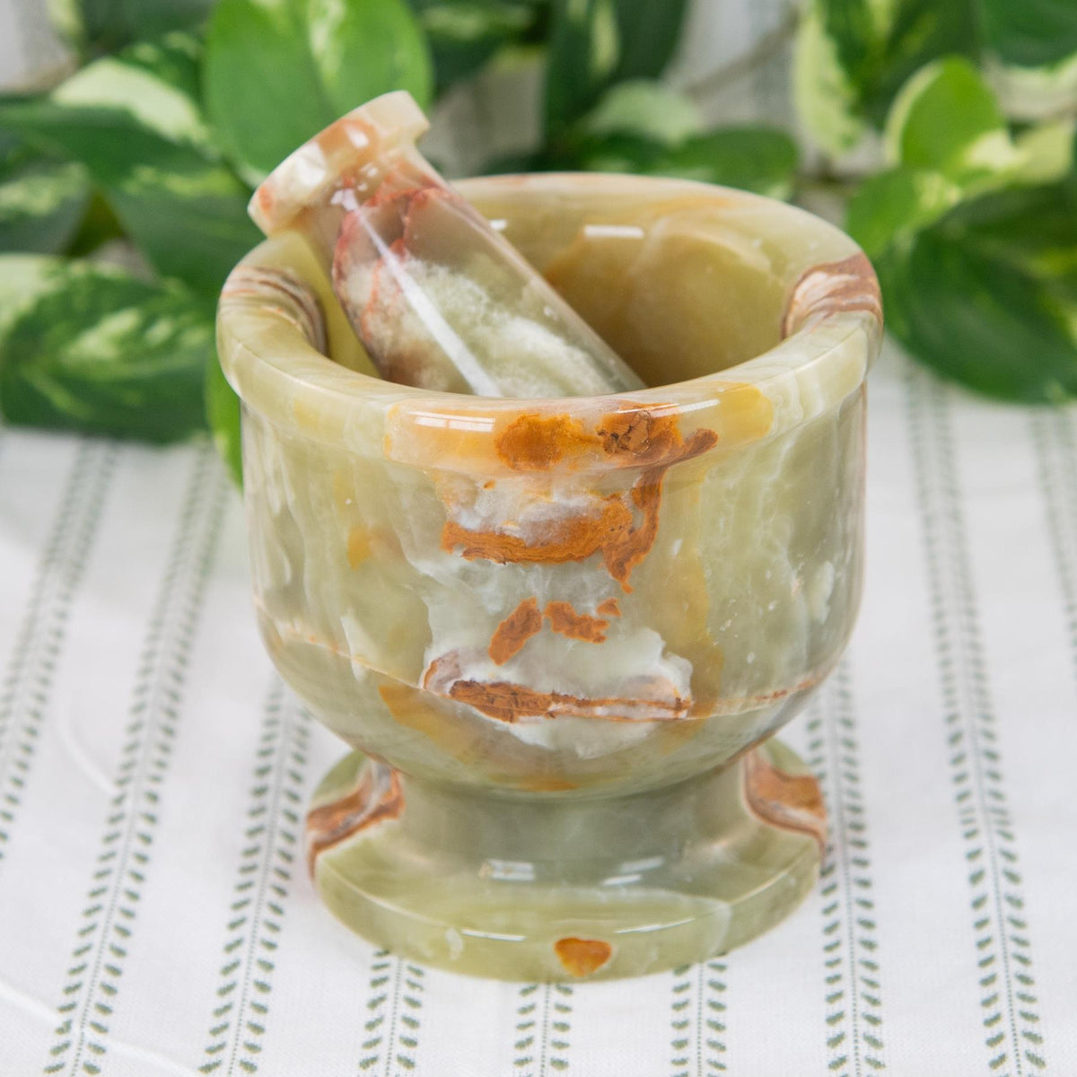 Green Onyx Mortar and Pestle | Mortars & Pestles | Wiccan Center