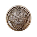 Greenman Altar Tile - Brass | Figurine | Wiccan Center