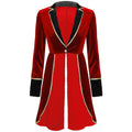 Velvet Circus Ringmaster Gold-Trimmed Swallow-Tail Blazer Coat | Jackets | Wiccan Center