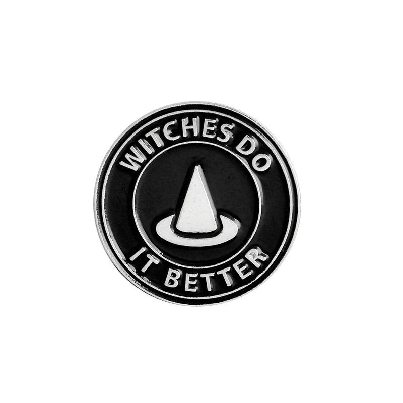 Black & White Witchy Pins | Pins | Wiccan Center