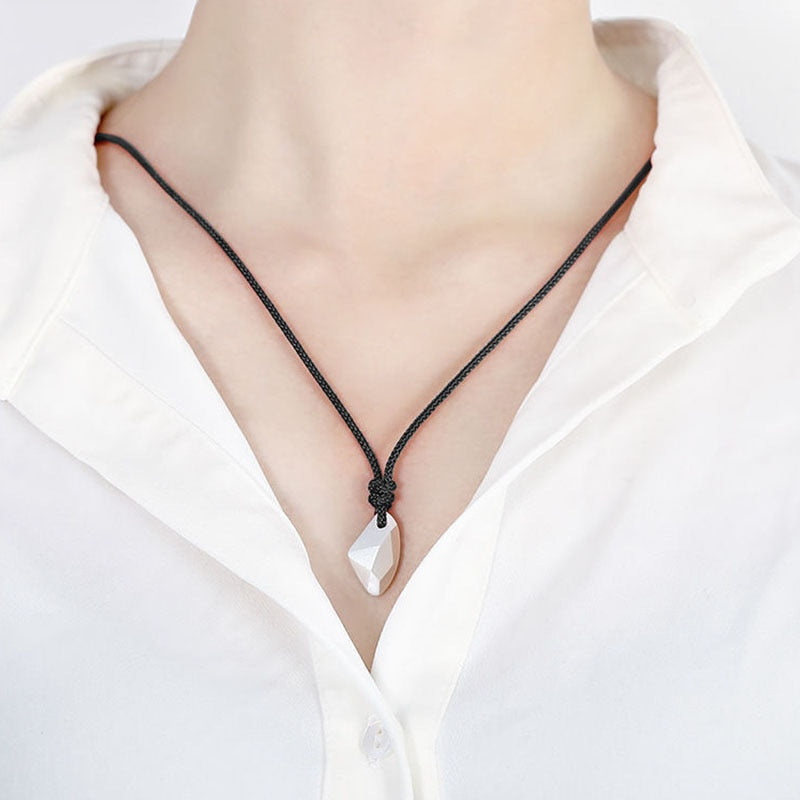 2Pcs Lovers Matching Friendship Faceted Sun Moon Pendant Couple Magnetic Necklace Jewelry | Necklaces | Wiccan Center