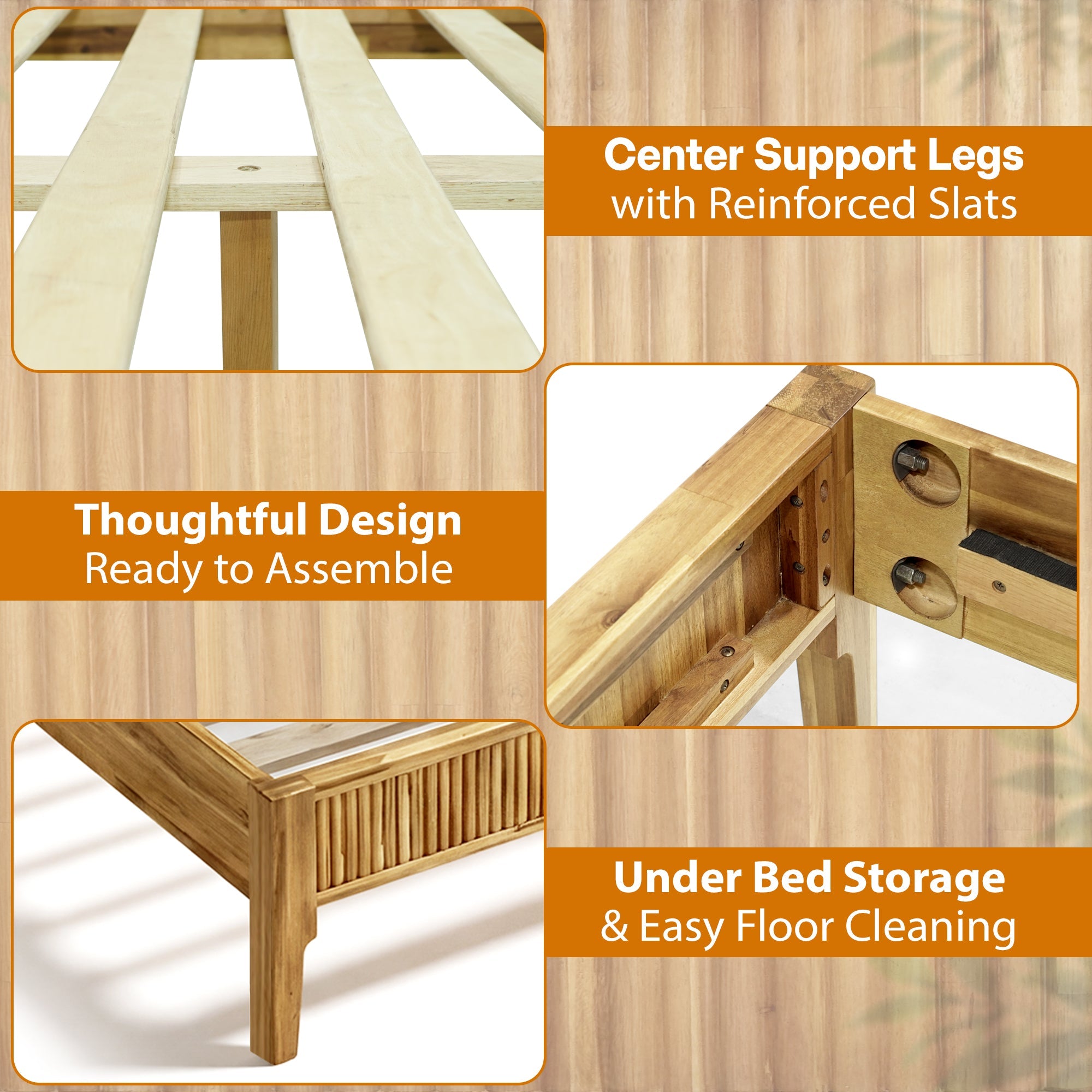 Bosk Solid Wood Bed Frame | Bed Frame | Wiccan Center