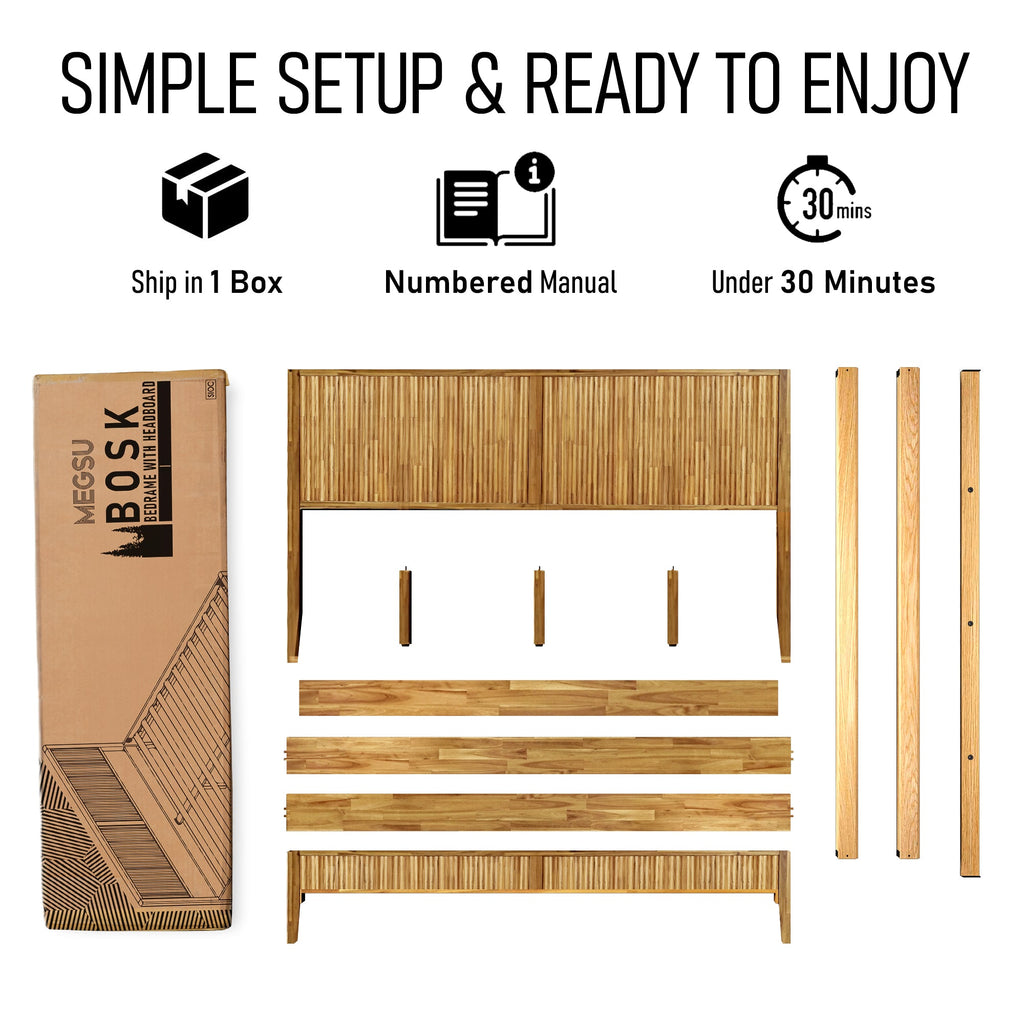 Bosk Solid Wood Bed Frame | Bed Frame | Wiccan Center