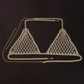 Luxury Rhinestone Grid Body Chain Set – Shimmering Crystal Mesh Bra & Thong Harness Set for Raves, Festivals & Exotic Clubwear