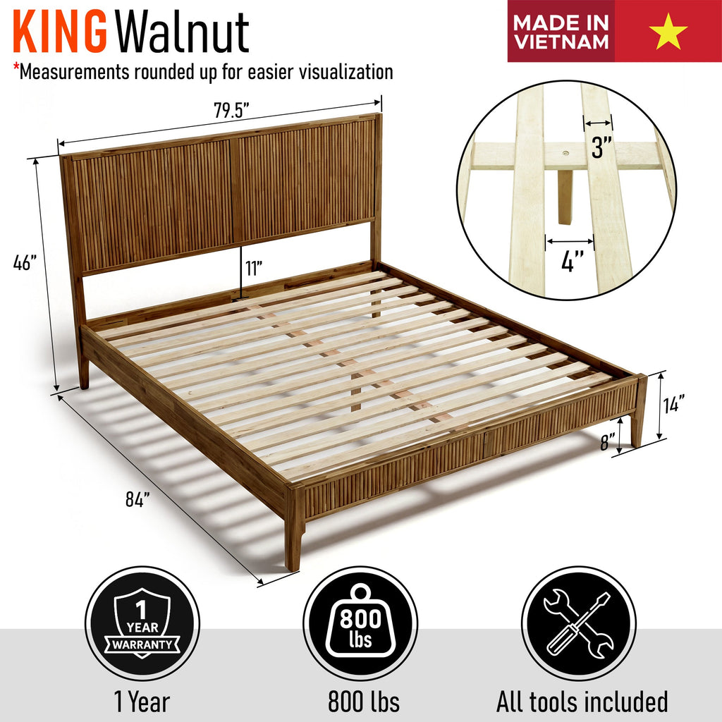 Bosk Solid Wood Bed Frame | Bed Frame | Wiccan Center