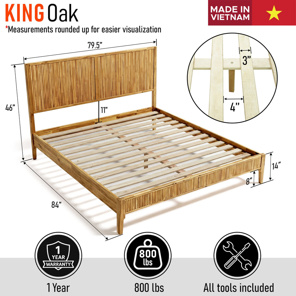 Bosk Solid Wood Bed Frame | Bed Frame | Wiccan Center