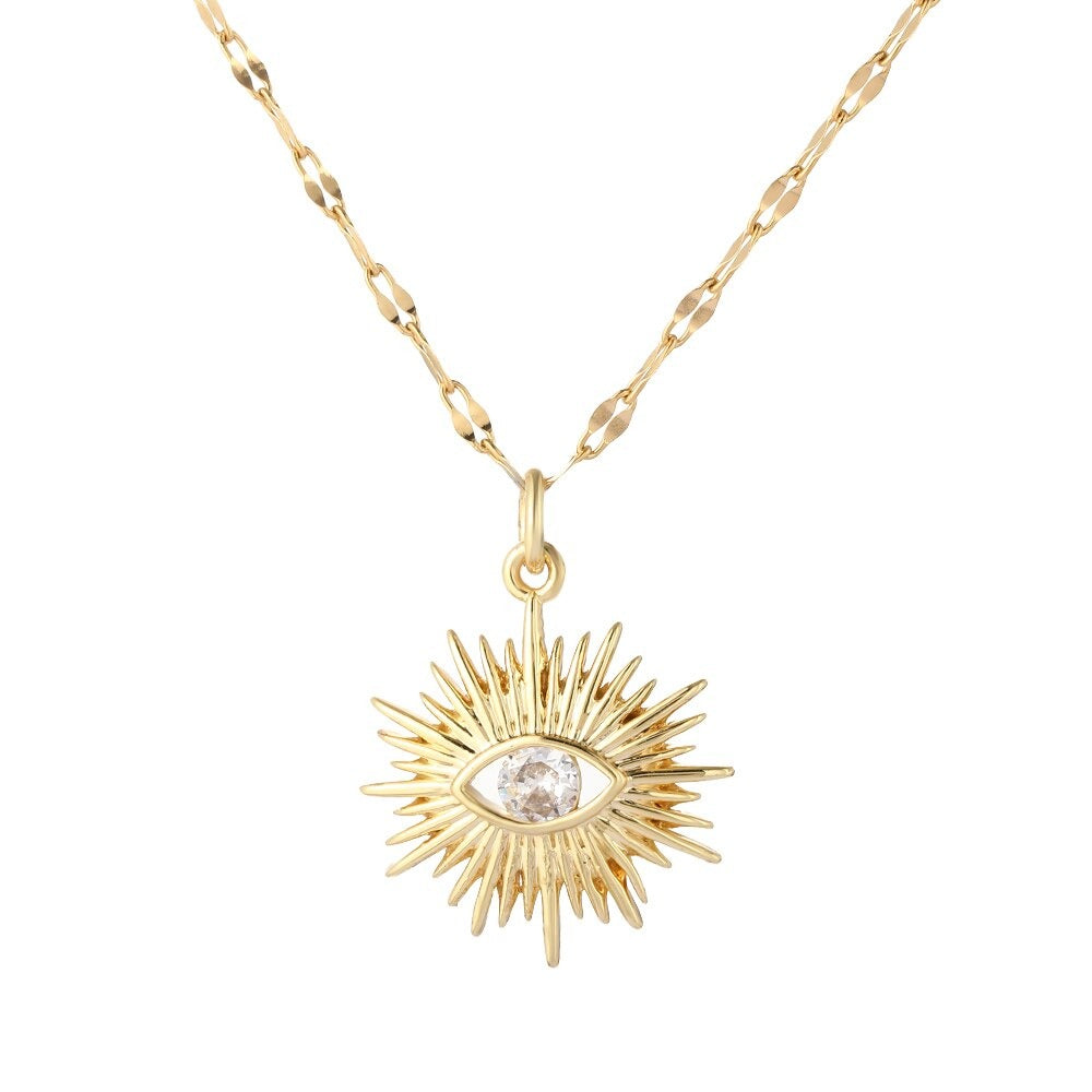 Boho Evil Bllue Eye Necklace for Women Men Snake All-seeing Eye Collar Necklace | Necklaces | Wiccan Center