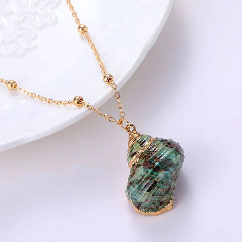 Hot Selling Various Styles of Women Natural Shell Necklace Summer Beach Jewelry Shopify Dropshipping Boho Necklaces
