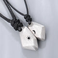 2Pcs Lovers Matching Friendship Faceted Sun Moon Pendant Couple Magnetic Necklace Jewelry | Necklaces | Wiccan Center
