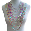 Sparkly Crystal AB Glass Chain Crystal Drop