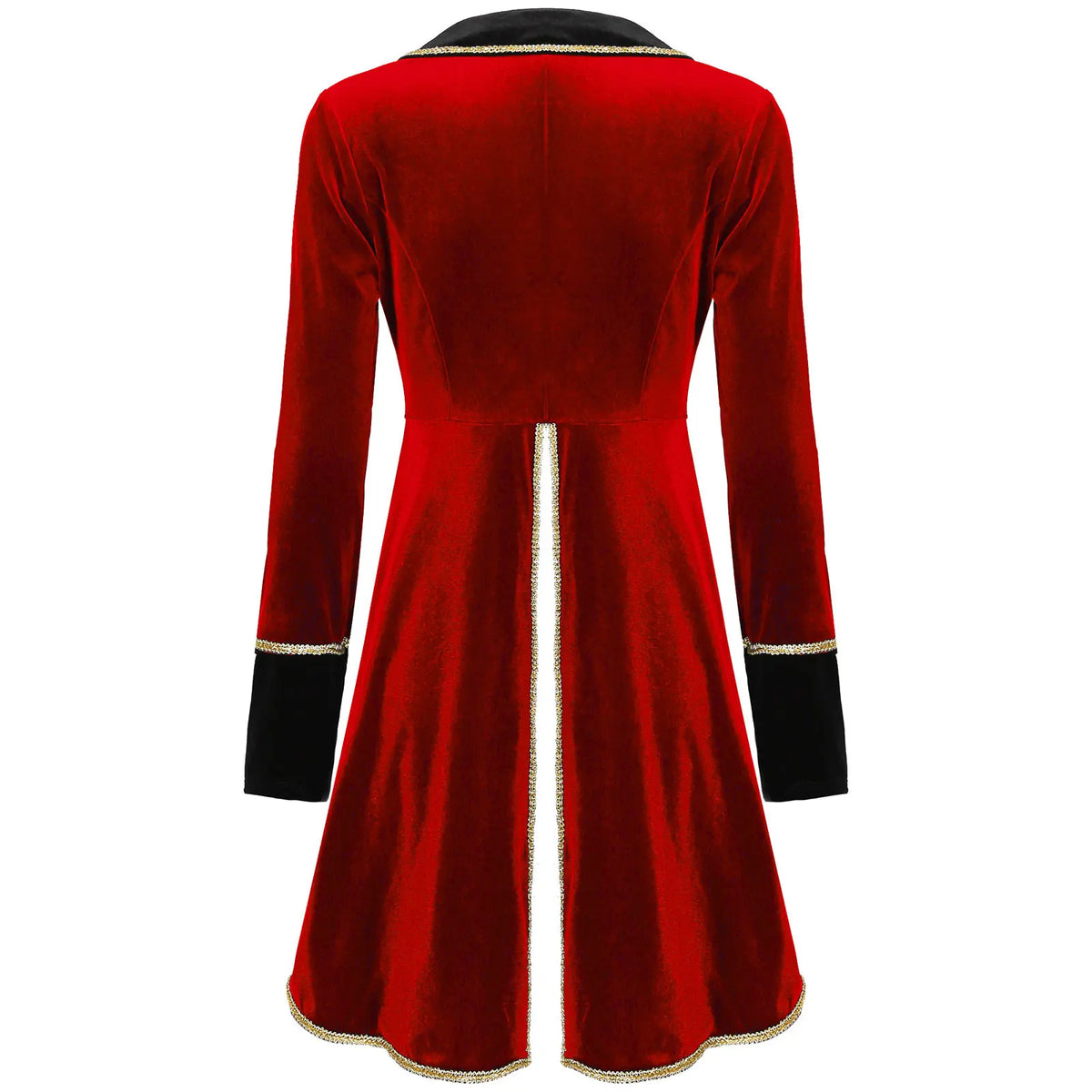Velvet Circus Ringmaster Gold-Trimmed Swallow-Tail Blazer Coat | Jackets | Wiccan Center