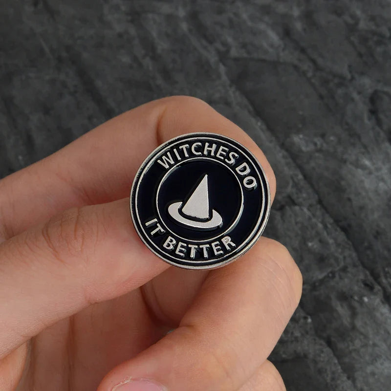 Black & White Witchy Pins | Pins | Wiccan Center