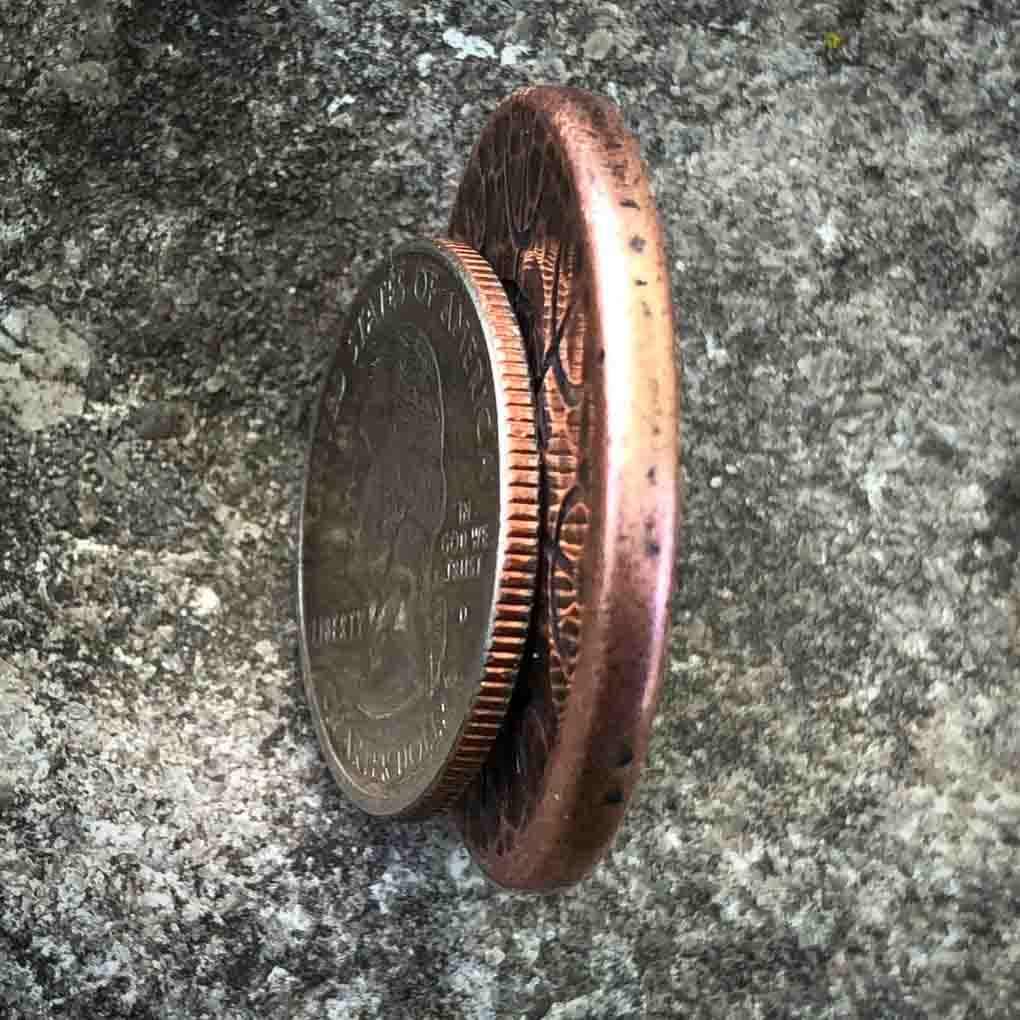 Helm of Awe Copper Coin - Aegishjalmur - Warrior's Stave Viking Coinage | Artwork | Wiccan Center