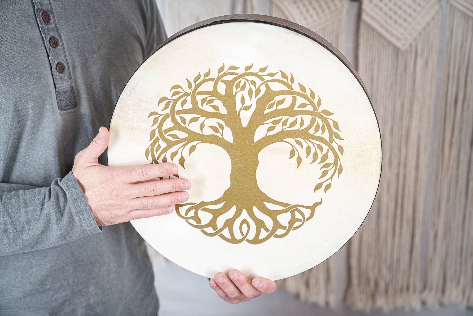 16" Designed Hand Drum, Tree of Life | | Wiccan Center