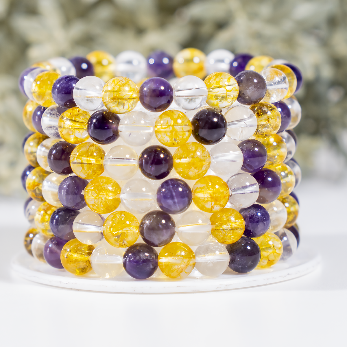 Promotes HEALTH Crystal Bracelet ( Boost Motivation, Spiritual Growth, Clarity)