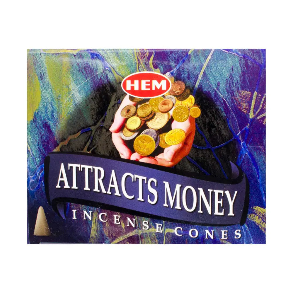 HEM Attracts Money Incense Cones | Incense | Wiccan Center