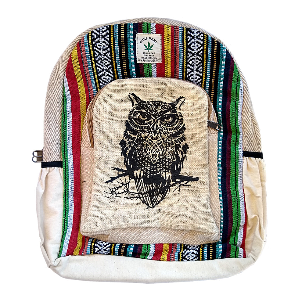 HEMP Owl Backpack | Backpack | Wiccan Center