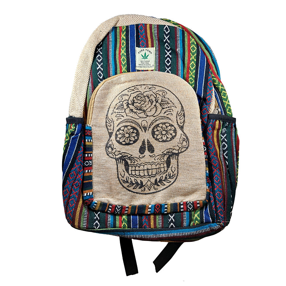 HEMP Skull Rose Backpack | Backpack | Wiccan Center