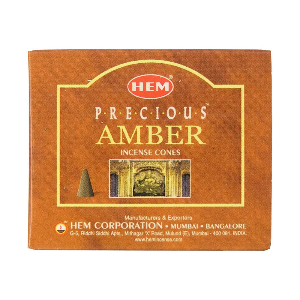 HEM Precious Amber Incense Cones | Incense | Wiccan Center